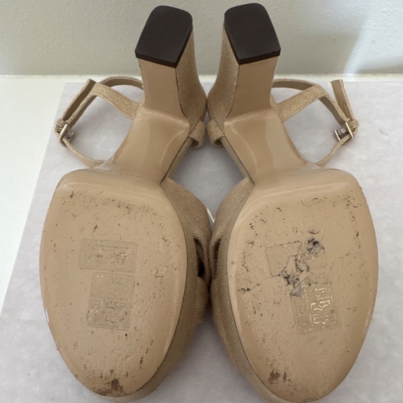 Jimmy Choo Heloise Platform Sandals in Beige - Picture 4 of 6